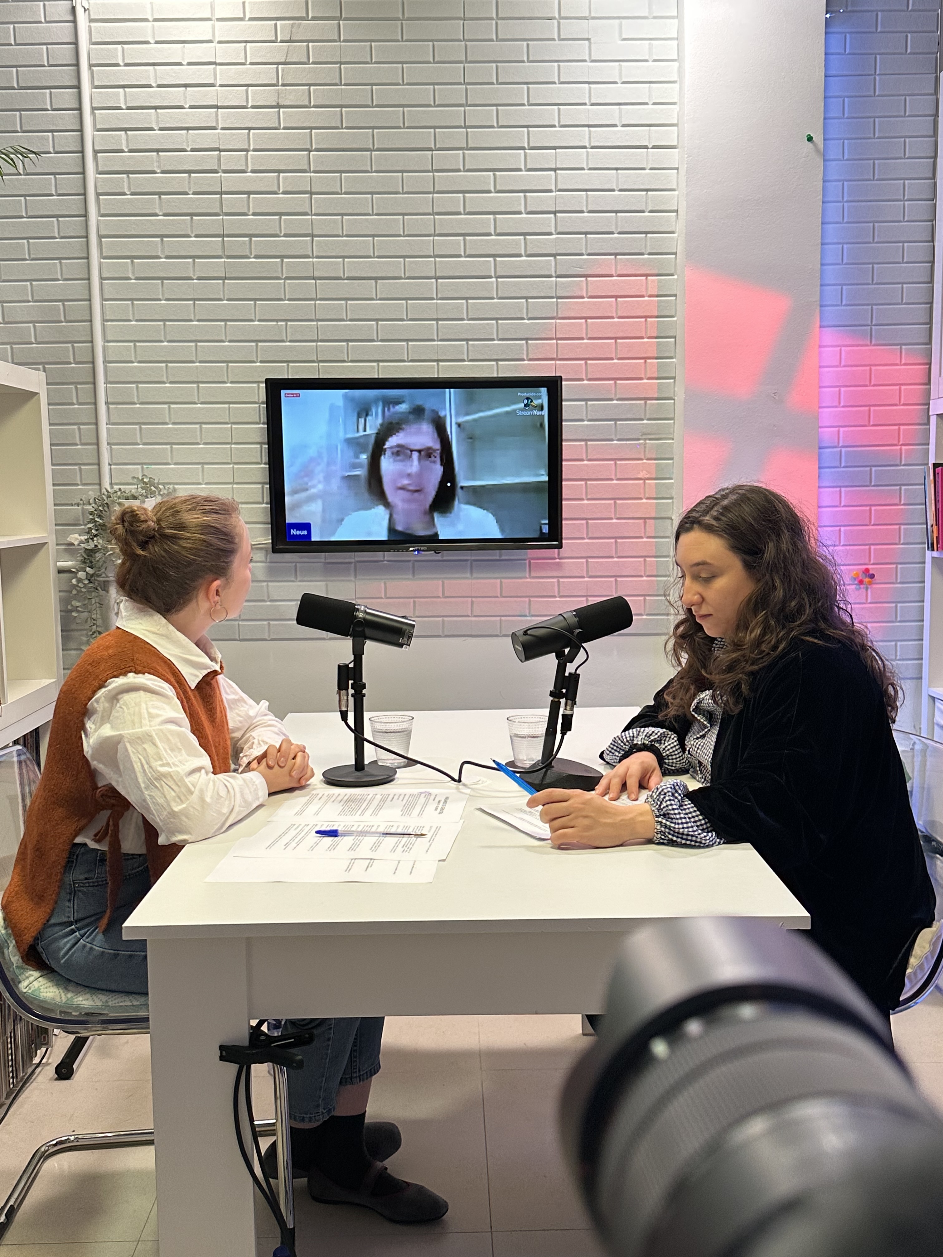 Grabación de entrevista en estudio